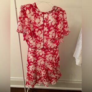 Oasis Red and White Floral Slip Dress